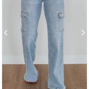 Risen Cargo jeans light wash